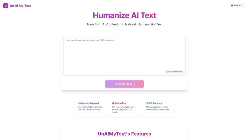 Free UnAIMyText AI Tool image